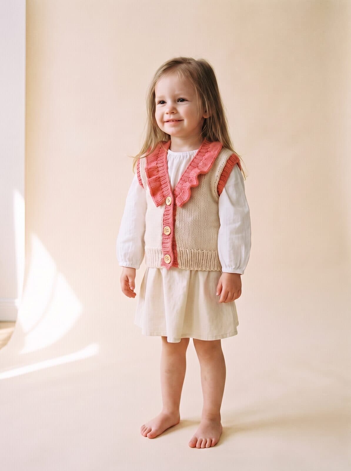 Frilly Sleeveless Cardigan, photo 2